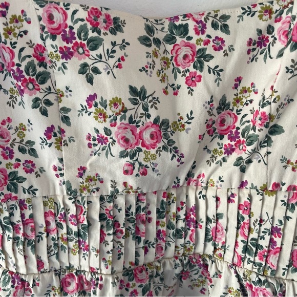 Tuckernuck Hyacinth House Aurelia Floral Puff Sleeve Ruffle Blouse 37377 - Picture 4 of 10